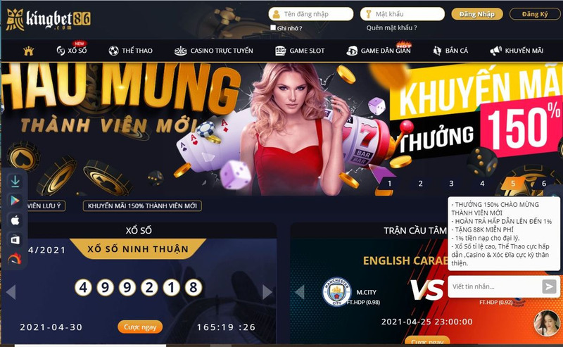 Dịch vụ giao dịch nhanh KINGBET86
