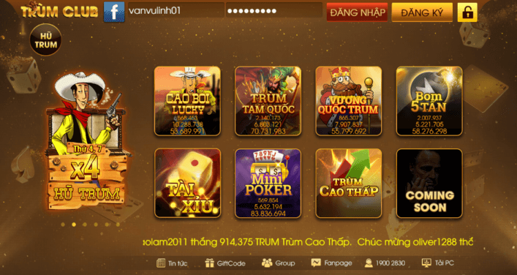 Nạp rút Trùm club tự động
